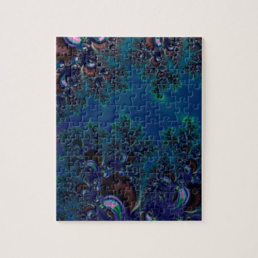 Midnight Blue Frost Fractal Legpuzzel (Verticaal)