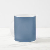 Midnight Blue Frosted Glass Mok - (Voorkant links)