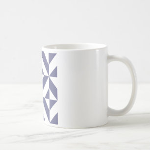 Midnight Blue Geometric Deco Cube Patroon Koffiemok