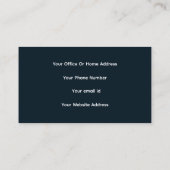Midnight Blue Glitter Wit Professionele Luxe Visitekaartje (Achterkant)