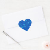 Midnight Blue Glitz Hartvormige Stickers (Envelop)
