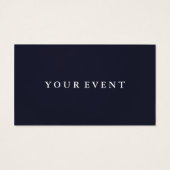 Midnight Blue & Gold Confetti Drink Ticket Visitekaartje (Achterkant)