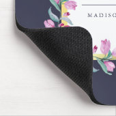 Midnight Blue, Gold en Roze Bougainvillea Flowers Muismat (Hoek)