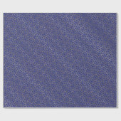 Midnight Blue Gold gradiënt Star Arabesque patroon Cadeaupapier (Vlak)