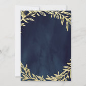 Midnight Blue Gold Leaves Islamic Muslim Weduwen Kaart (Achterkant)