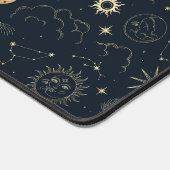 Midnight Blue Gold Star sterrenbeeld Patroon Bureaumat (Hoek)