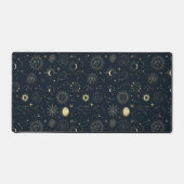 Midnight Blue Gold Star sterrenbeeld Patroon Bureaumat (Voorkant)