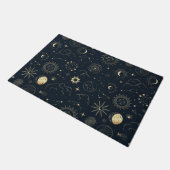 Midnight Blue Gold Star sterrenbeeld Patroon Deurmat (Schuin)