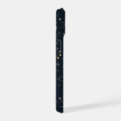 Midnight Blue Gold Star sterrenbeeld Patroon iPhone 15 Case (Rechterkant)