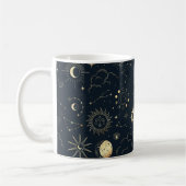 Midnight Blue Gold Star sterrenbeeld Patroon Koffiemok (Links)