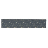 Midnight Blue Gold Star sterrenbeeld Patroon Medium Tafelloper (Horizontaal)