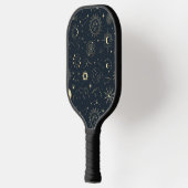 Midnight Blue Gold Star sterrenbeeld Patroon Pickleball Paddle (Links)