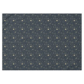 Midnight Blue Gold Star sterrenbeeld Patroon Tafelkleed (Voorkant (Horizontaal))