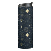 Midnight Blue Gold Star sterrenbeeld Patroon Thermosbeker (Gedraaid links)