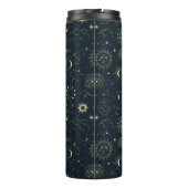 Midnight Blue Gold Star sterrenbeeld Patroon Thermosbeker (Achterkant)
