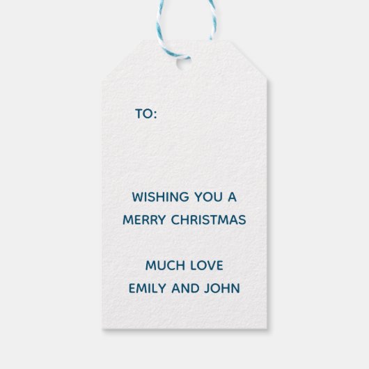 Midnight Blue Gold Star weg in een kribbe kerst Cadeaulabel (Achterkant)