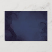 Midnight Blue Gotische Bruiloft Receptie Informatiekaartje (Achterkant)