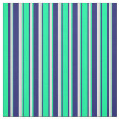 Midnight Blue, Green, Light Grey & Mint Cream Stof (Swatch)