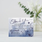 Midnight Blue - Hartelijk dank voor uw bestellings Bedankkaart (Staand voorkant)
