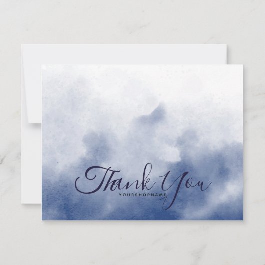 Midnight Blue - Hartelijk dank voor uw bestellings Bedankkaart (Achterkant)