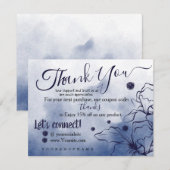 Midnight Blue - Hartelijk dank voor uw bestellings Bedankkaart (Voorkant / Achterkant)