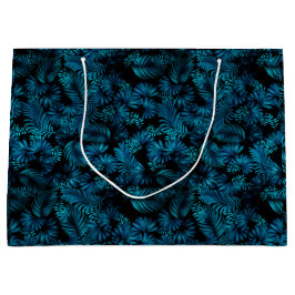 Midnight Blue Hawaiian Palms Groot Cadeauzakje