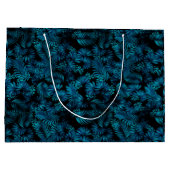 Midnight Blue Hawaiian Palms Groot Cadeauzakje (Achterkant)