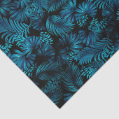 Midnight Blue Hawaiian Palms Tissue Paper Tissuepapier (Detail)