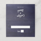 Midnight Blue Hemelse Nacht Sky Wedding Plaatskaartje (Buitenkant ongevouwen)