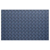 Midnight Blue Ink Flowers Stof (Yard (91,4 cm))
