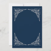 Midnight Blue Islamic Wedding Kaart (Achterkant)