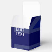 Midnight Blue Keep Calm en Jouw tekst Union Jack Bedankdoosjes (Geopend)