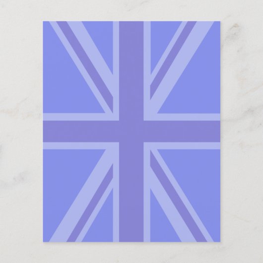 Midnight Blue Keep Calm en Jouw tekst Union Jack Flyer (Achterkant)