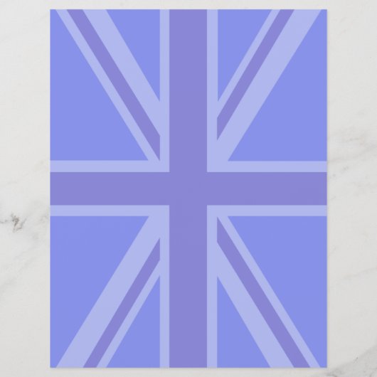 Midnight Blue Keep Calm en Jouw tekst Union Jack Flyer (Achterkant)