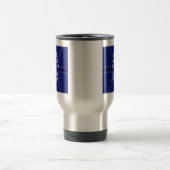 Midnight Blue Keep Calm heeft Jouw tekst Union Jac Reisbeker (Center)