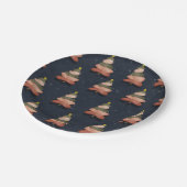 Midnight Blue Kerstboom Patroon Klein Papieren Bordje (Gekanteld)