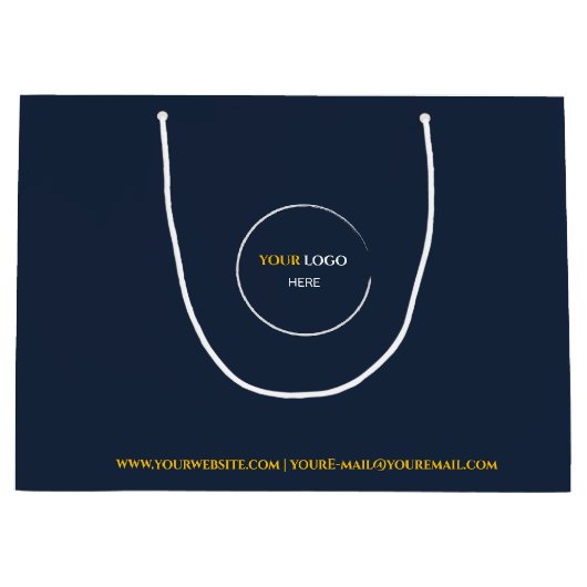 Midnight Blue Large Gift Bag Groot Cadeauzakje (Voorkant)