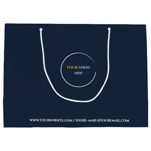 Midnight Blue Large Gift Bag Groot Cadeauzakje (Achterkant)