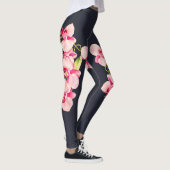 Midnight Blue levendige roze orchidee Leggings (Rechts)