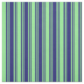 Midnight Blue & Light Green Lines Pattern Stof (Swatch)