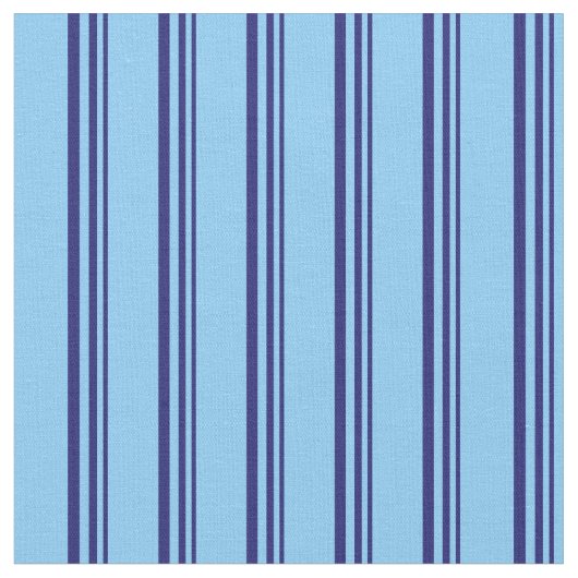 Midnight Blue & Light Sky Blue Colline Stof (Close Up)