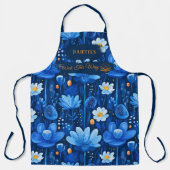 Midnight Blue Lotus Flower Zen Serenity Schort (Voorkant)