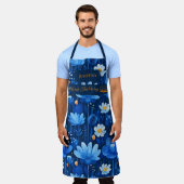 Midnight Blue Lotus Flower Zen Serenity Schort (Gedragen)