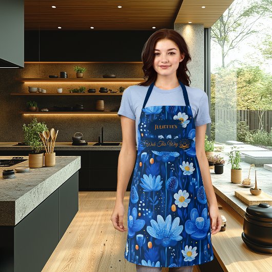 Midnight Blue Lotus Flower Zen Serenity Schort