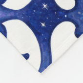 Midnight Blue Mandala Mosaic Cozy Blanket Fleece Deken (Hoek)