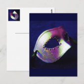 Midnight Blue Masquerade Briefkaart (Voorkant / Achterkant)