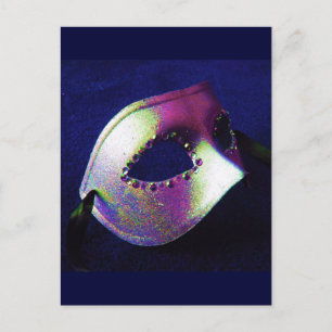Midnight Blue Masquerade Briefkaart