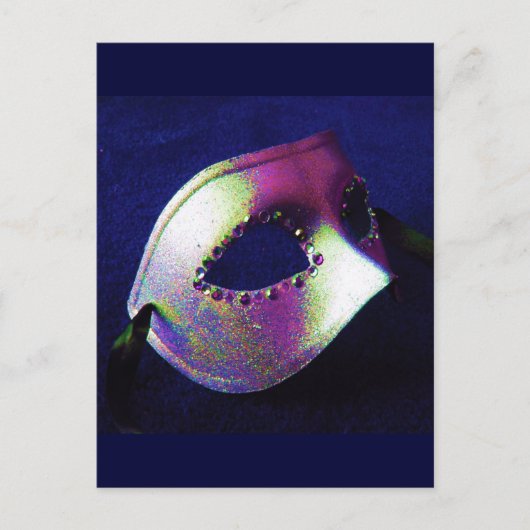 Midnight Blue Masquerade Briefkaart (Voorkant)