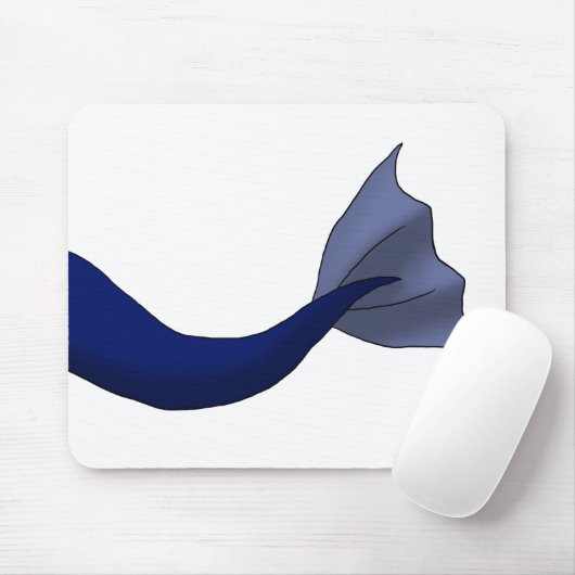 Midnight Blue Mermaid Tail Muismat (Met muis)