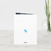 Midnight Blue met Snowflakes Holiday Card Feestdagen Kaart (Achterkant)